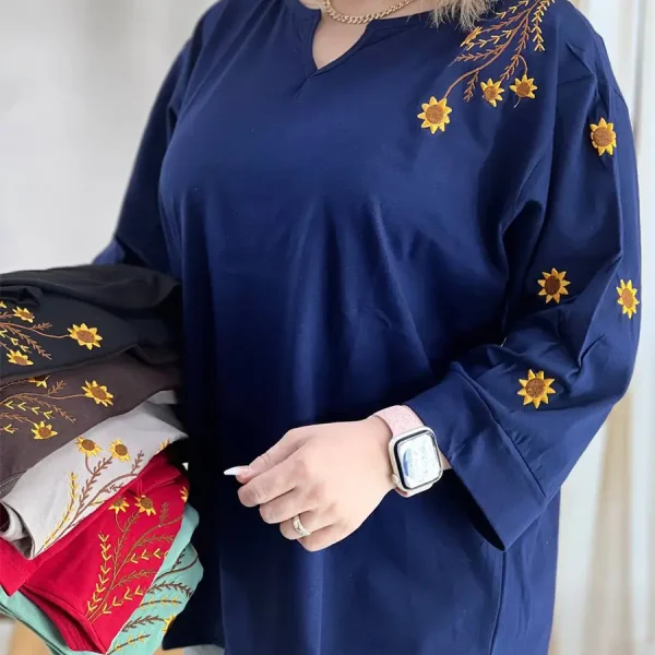 بلوز نخ پنبه گلدوزی